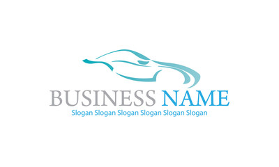 Logo voiture de sport bleu clair