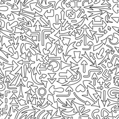 Seamless pattern with different arrows.
