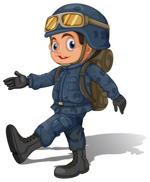 A young soldier