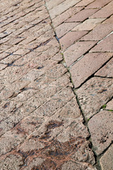 sanpietrini  arsizio  stree    pavement of a curch and marble