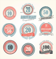 Anniversary labels