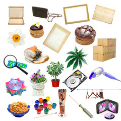 simple collage of isolated objects