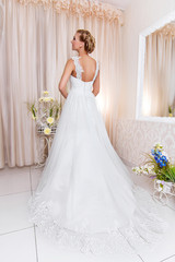 beautiful and fashion bride in interior