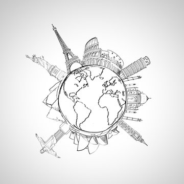 earth and landmark