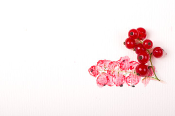 watercolor cherry with fruits