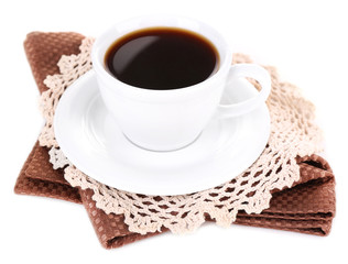 Cup of coffee isolated on white