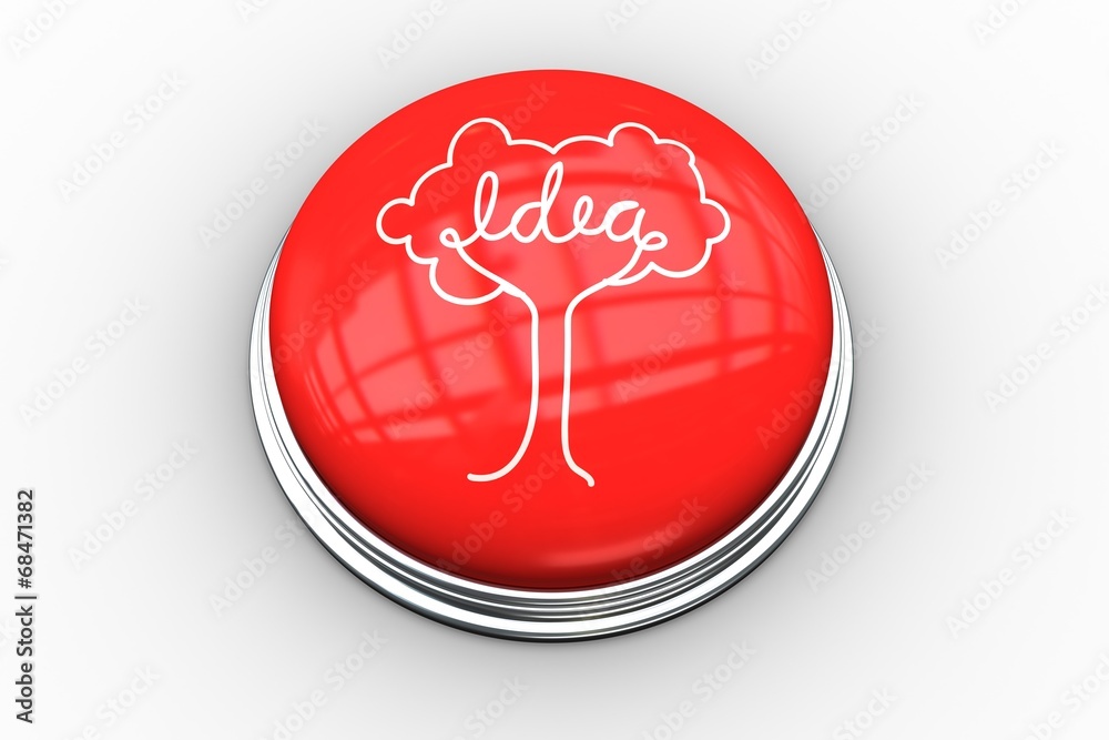 Poster Composite image of idea tree graphic on button