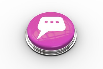 Composite image of speech bubble graphic on button
