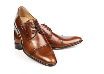Male shoes isolated on the white background