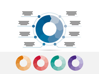 Eight sided presentation infographic diagram chart vector