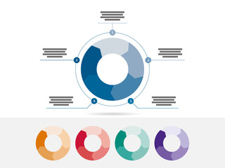 Five sided presentation infographic diagram vector