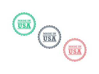 Made in USA grunge retro badge icon vector