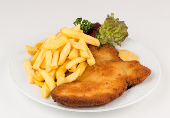 Schweinekotelett mit Pommes