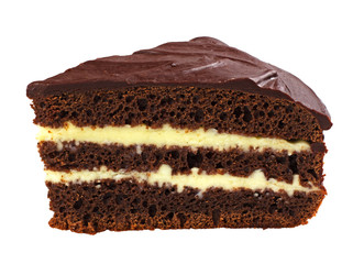 Chocolate Cake isolated on white background