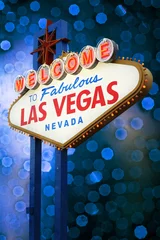 Foto auf Glas Willkommen im Las Vegas-Zeichen © somchaij