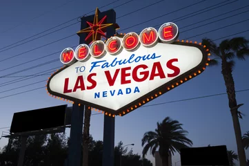 Deurstickers Welkom bij Las Vegas Sign © somchaij
