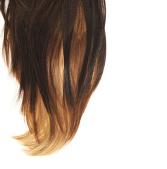 Hair fragment over the white