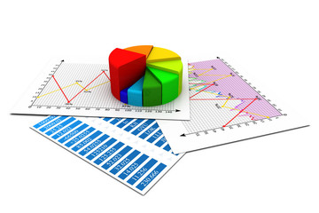 business report, graph charts .