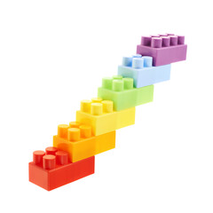 Symbolic stairway made of toy bricks