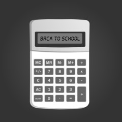 Back to school calculator on background