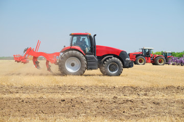 Fototapeta premium tractor with a plow