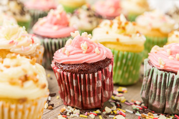 colorful cupcakes