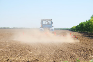 Fototapeta premium tractor with a plow