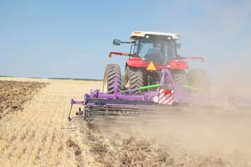 Fototapeta premium tractor with a plow