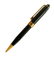 black pen isolated on white backgroun
