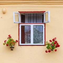 Windows and shutters, close up