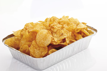 Kartoffelchips in Wegwerftablette