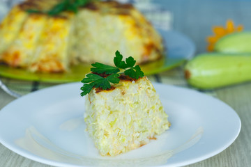 Rice casserole with zucchini