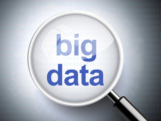 magnifying glass with words big data
