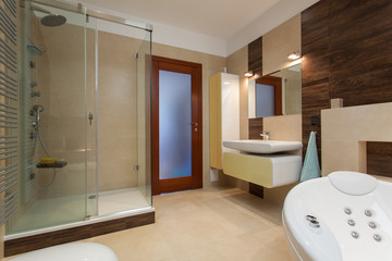 Interior of modern bathroom
