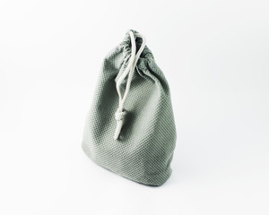Gray Cotton bag isolated on white background