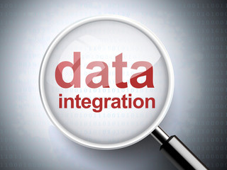 magnifying glass with words data integration