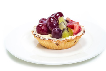 Fruit Tart In White Background