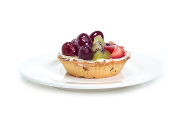Fruit Tart In White Background