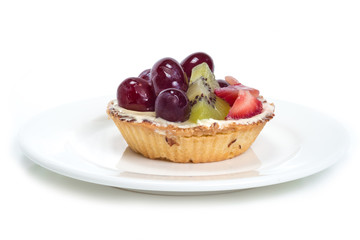 Fruit Tart In White Background