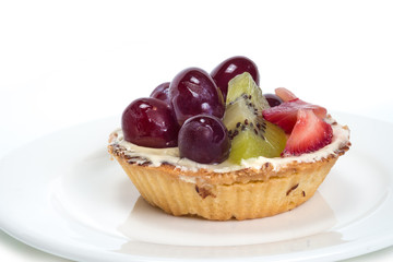 Fruit Tart In White Background