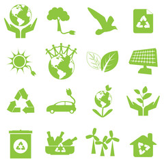 Ecology green icon set 2