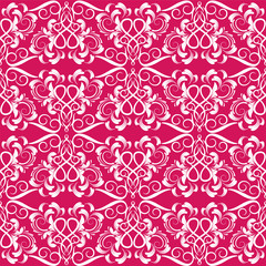 damask pattern. vector seamless wallpaper. flower background