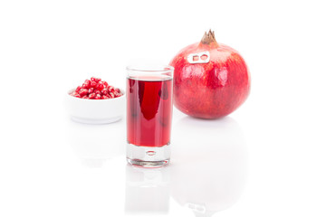 pomegranate fruit and juice