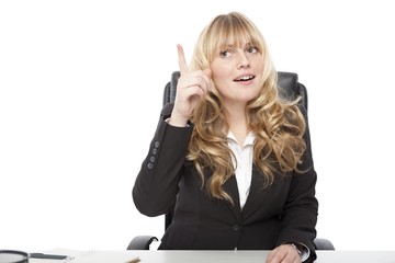 Young businesswoman having a breakthrough