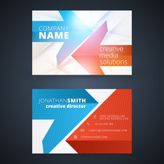 Creative business card vector design print template