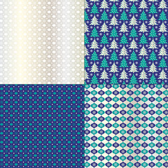 Blue Holiday Patterns