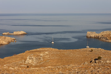 The Bay of Lindos, Rhodes, Greece