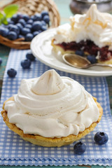 Pavlova with blueberries