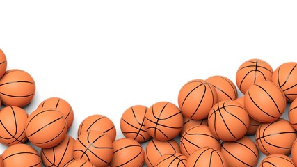 Slats personalizados esportes com sua foto Basketball balls isolated on white background