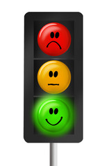 Ampel mit Smiley